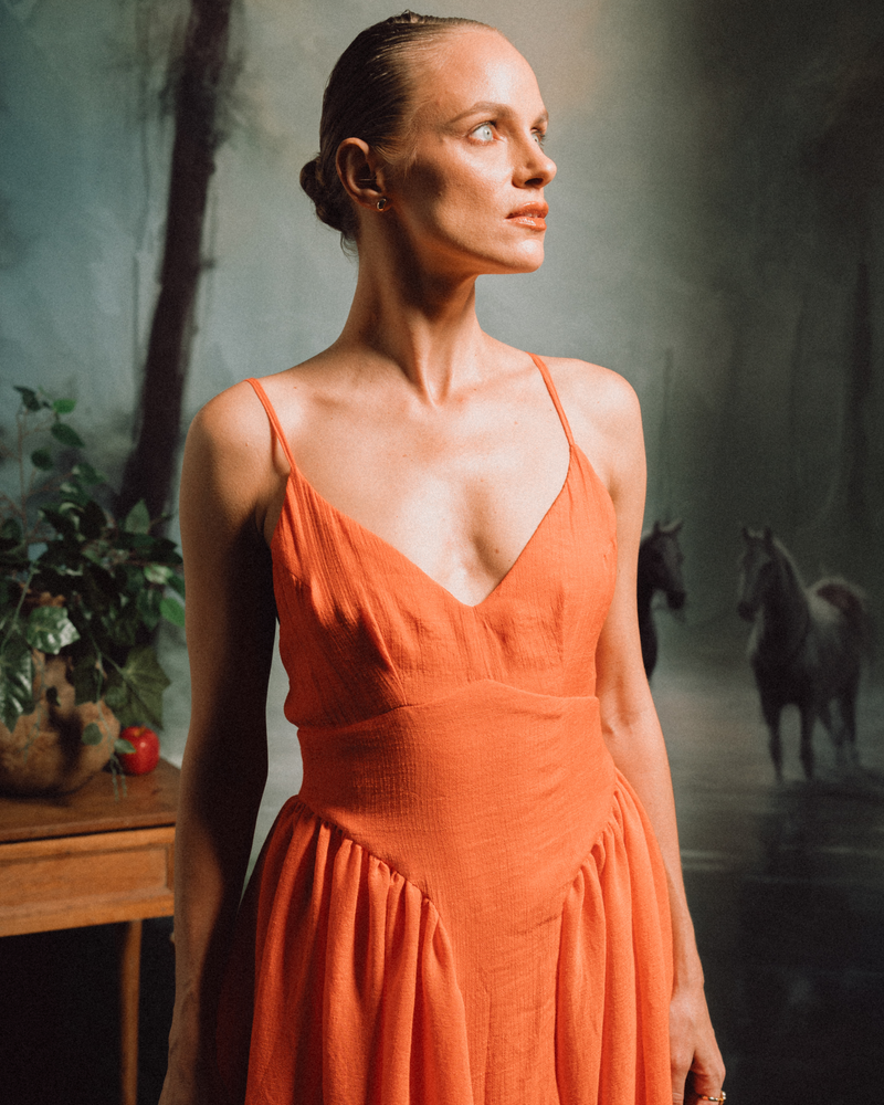 ROSELA DRESS - ORANGE